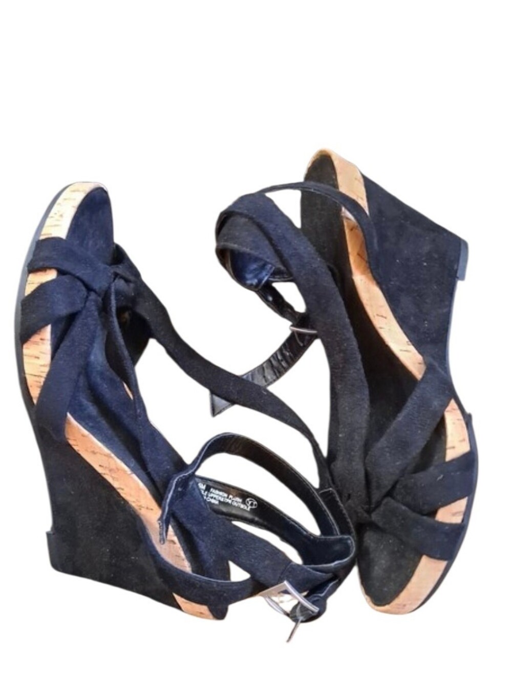 Aerosoles Black Knot Front T-Strap Wedges